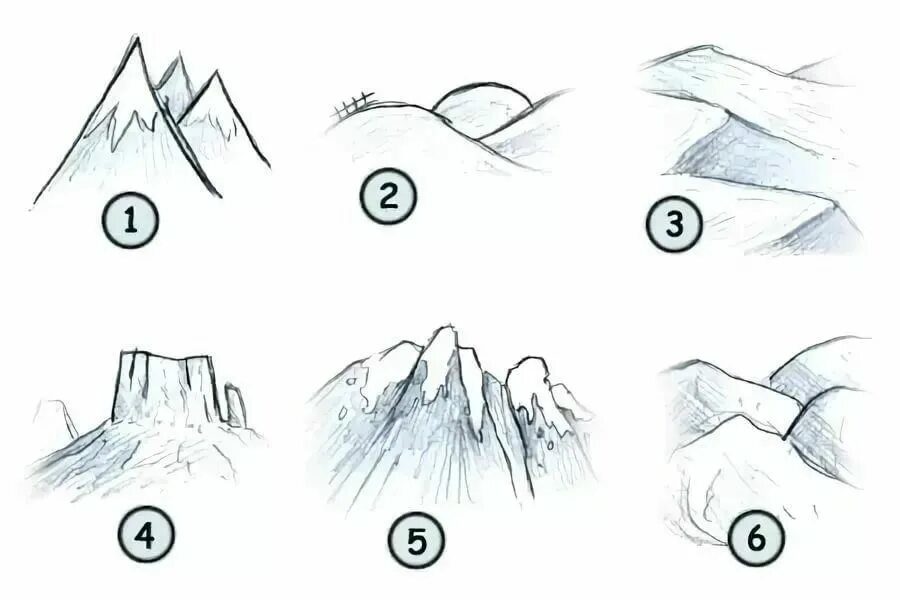 105 рисунков красивых гор