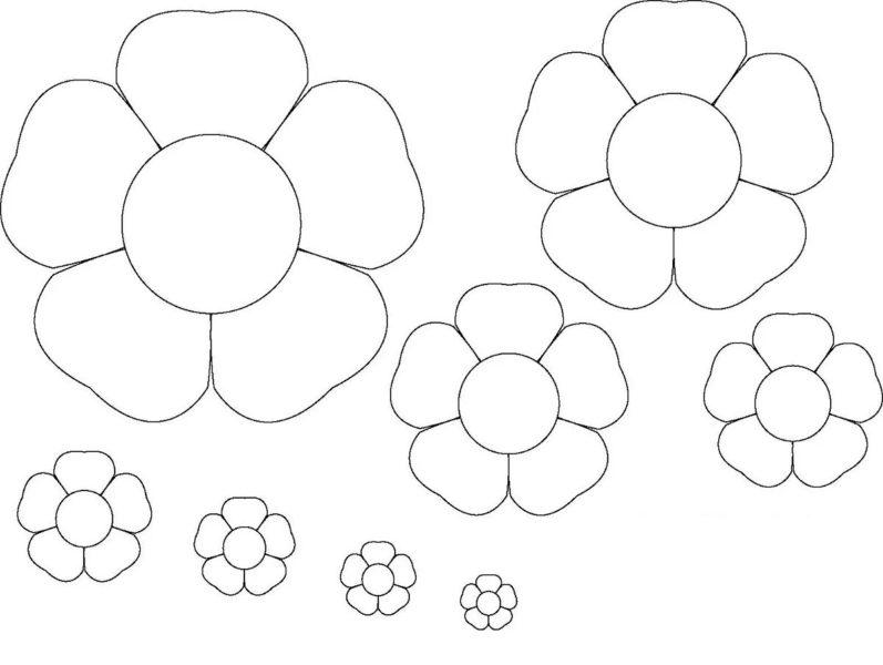 110 шаблонов цветов для вырезания из бумаги и распечатки
