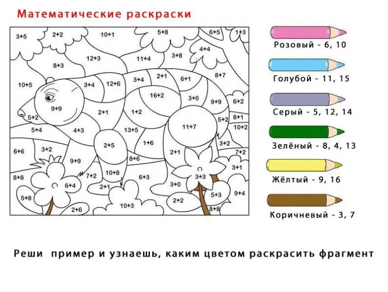 125 математических раскрасок для 1-2-3 классов