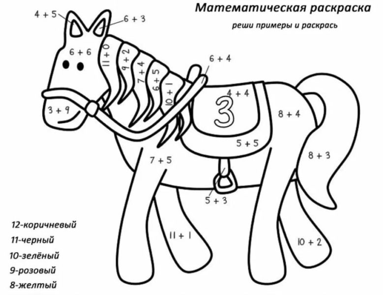 125 математических раскрасок для 1-2-3 классов