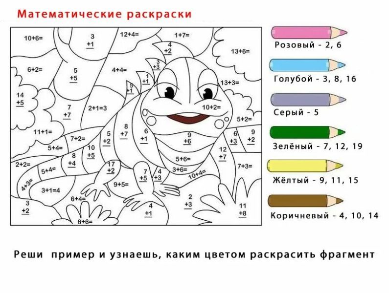 125 математических раскрасок для 1-2-3 классов