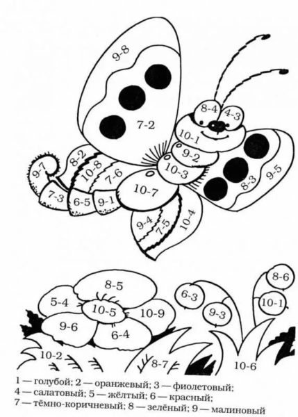 125 математических раскрасок для 1-2-3 классов