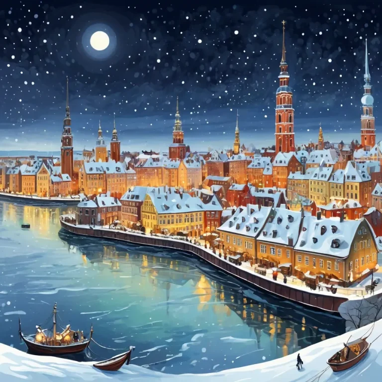 Латвия зимой: загадочная Рига, рождественские ярмарки и северное сияние над Балтийским морем