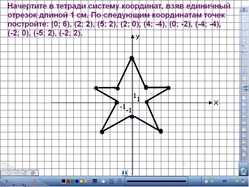 60 сложных рисунков на координатной плоскости