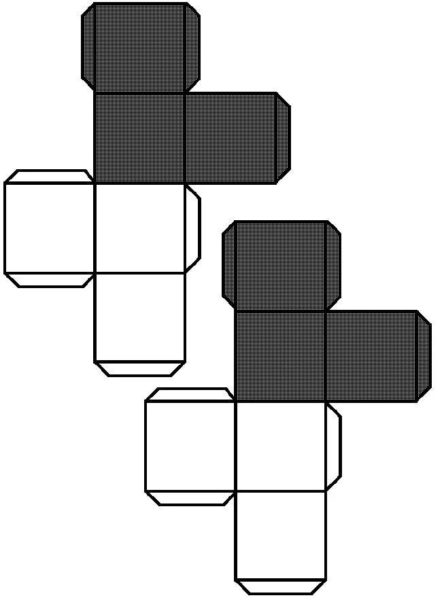 65 шаблонов кубиков из бумаги для распечатки