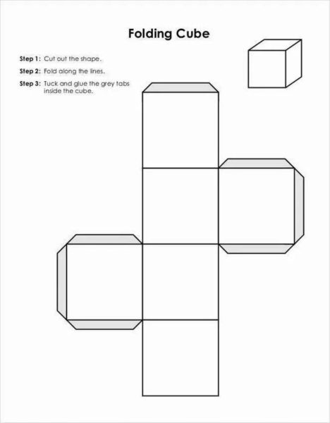 65 шаблонов кубиков из бумаги для распечатки