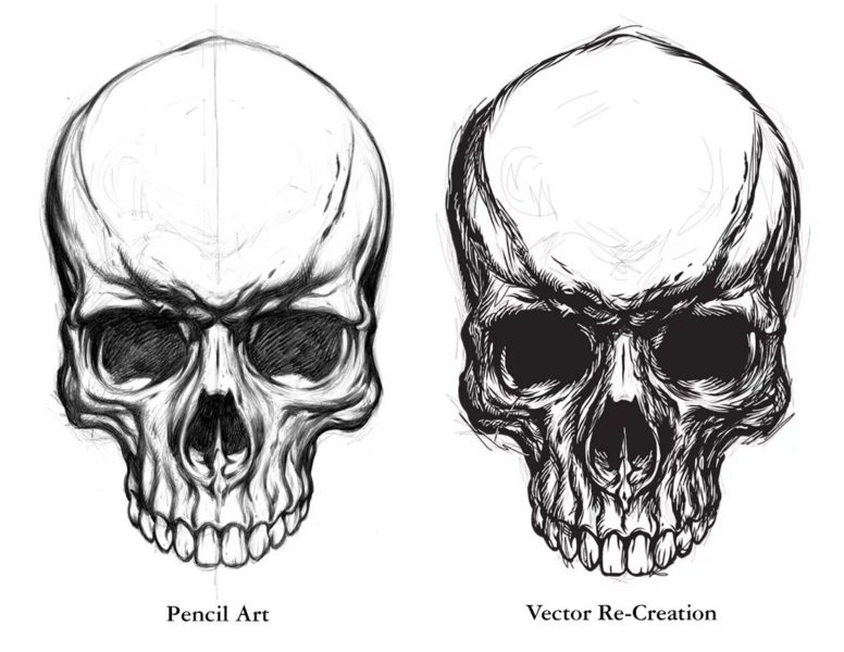 70 рисунков с черепами