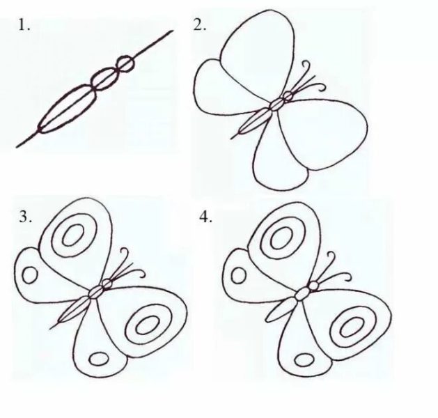 85 рисунков бабочек