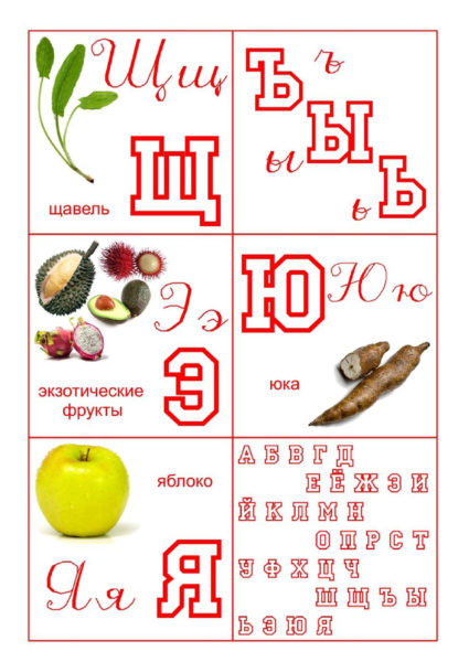 Алфавит: 200 карточек для распечатки