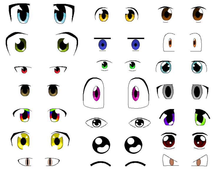 Аниме глаза: 150 рисунков для срисовки