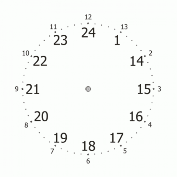 Циферблаты часов без стрелок: 70 шаблонов