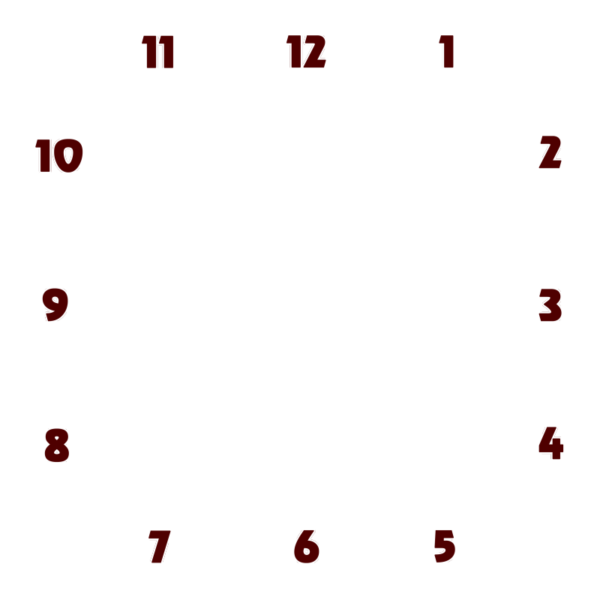 Циферблаты часов без стрелок: 70 шаблонов