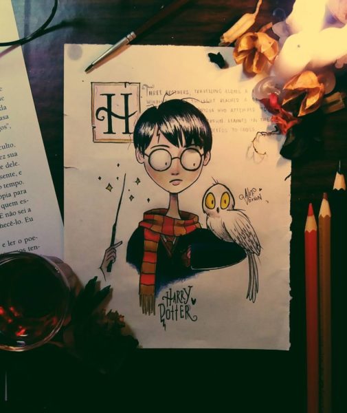 Harry Potter картинки для срисовки (рисунки для срисовывания)