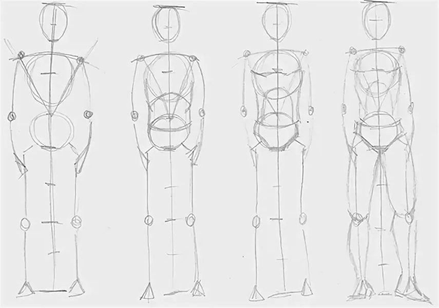 Как научиться рисовать человека карандашом для начинающих в полный рост с нуля поэтапно