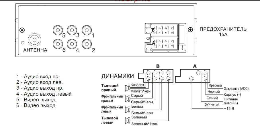 Mediabass russia магнитола схема подключения