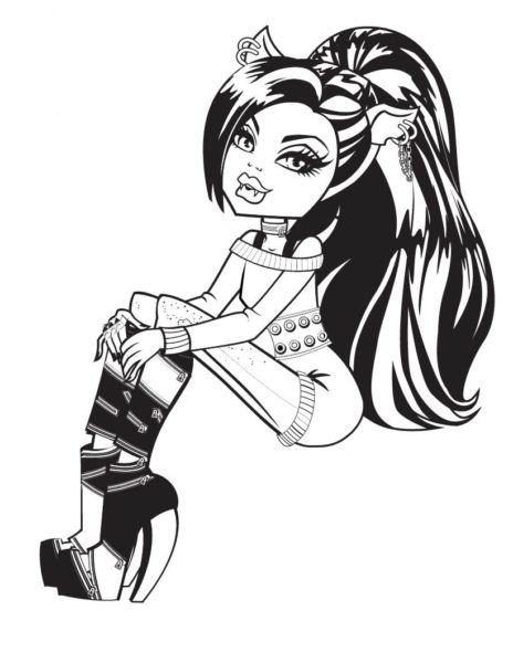 Картинки Monster High для срисовки (рисунки карандашом)