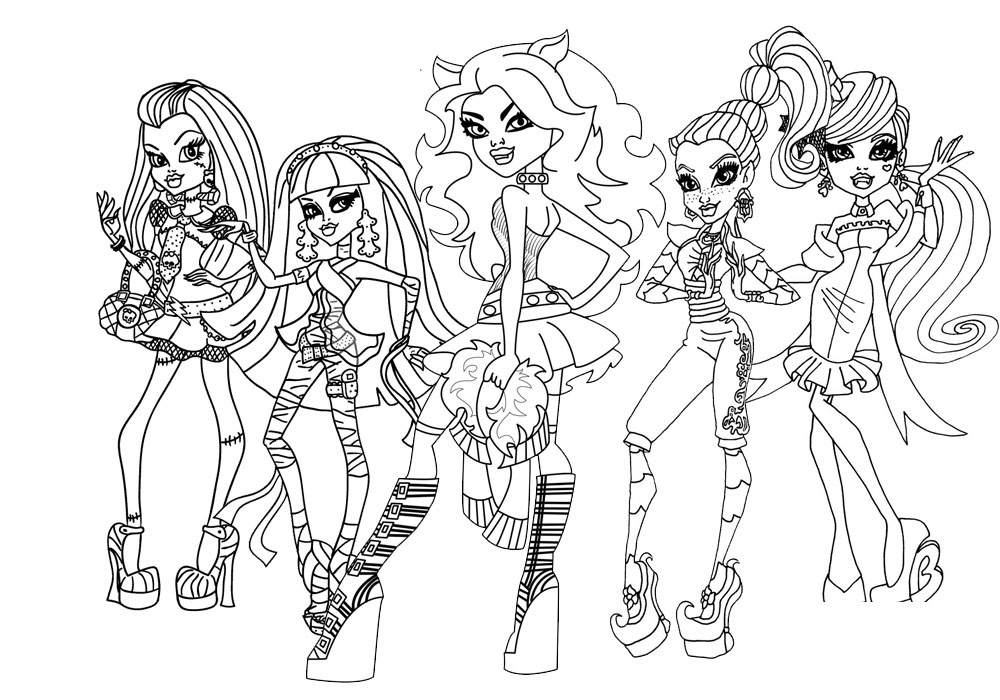 Картинки Monster High для срисовки (рисунки карандашом)