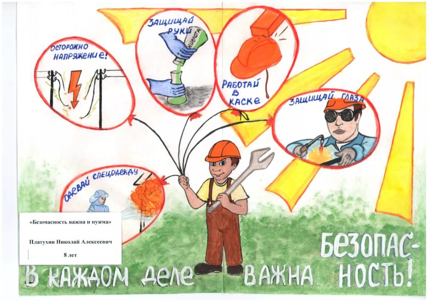 Охрана труда глазами детей: 85 рисунков