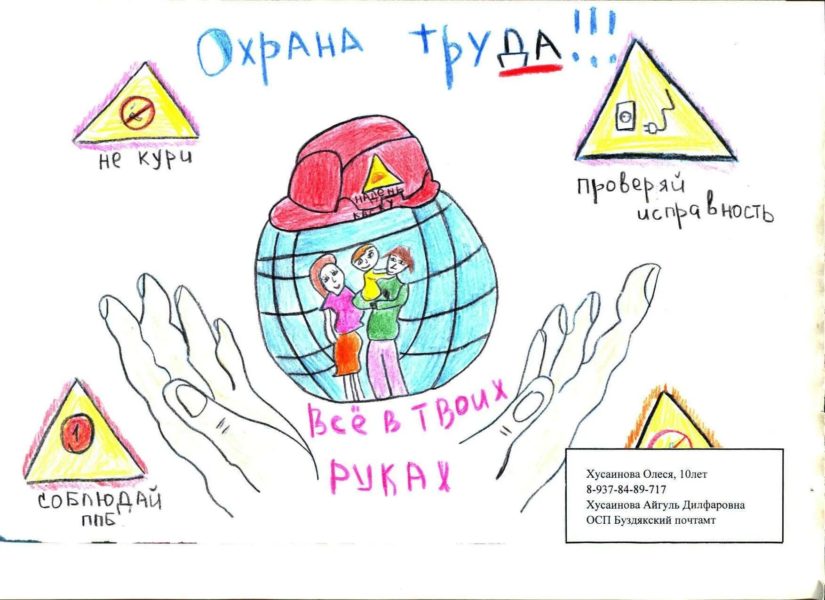 Охрана труда глазами детей: 85 рисунков