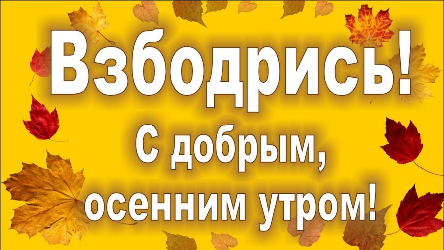 С добрым осенним утром картинки с пожеланием