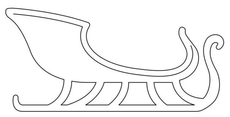 Сани Деда Мороза: 80 шаблонов и трафаретов
