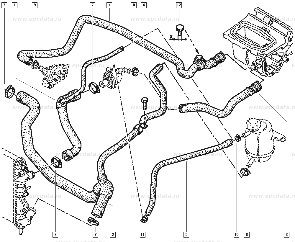 Схема кондиционера рено логан 1.4. Схема охлаждения системы Renault Kangoo. Патрубки системы охлаждения Рено Кангу 2. Патрубки печки Рено Кангу 1.4. Система охлаждения двигателя Рено Кангу 1.4.