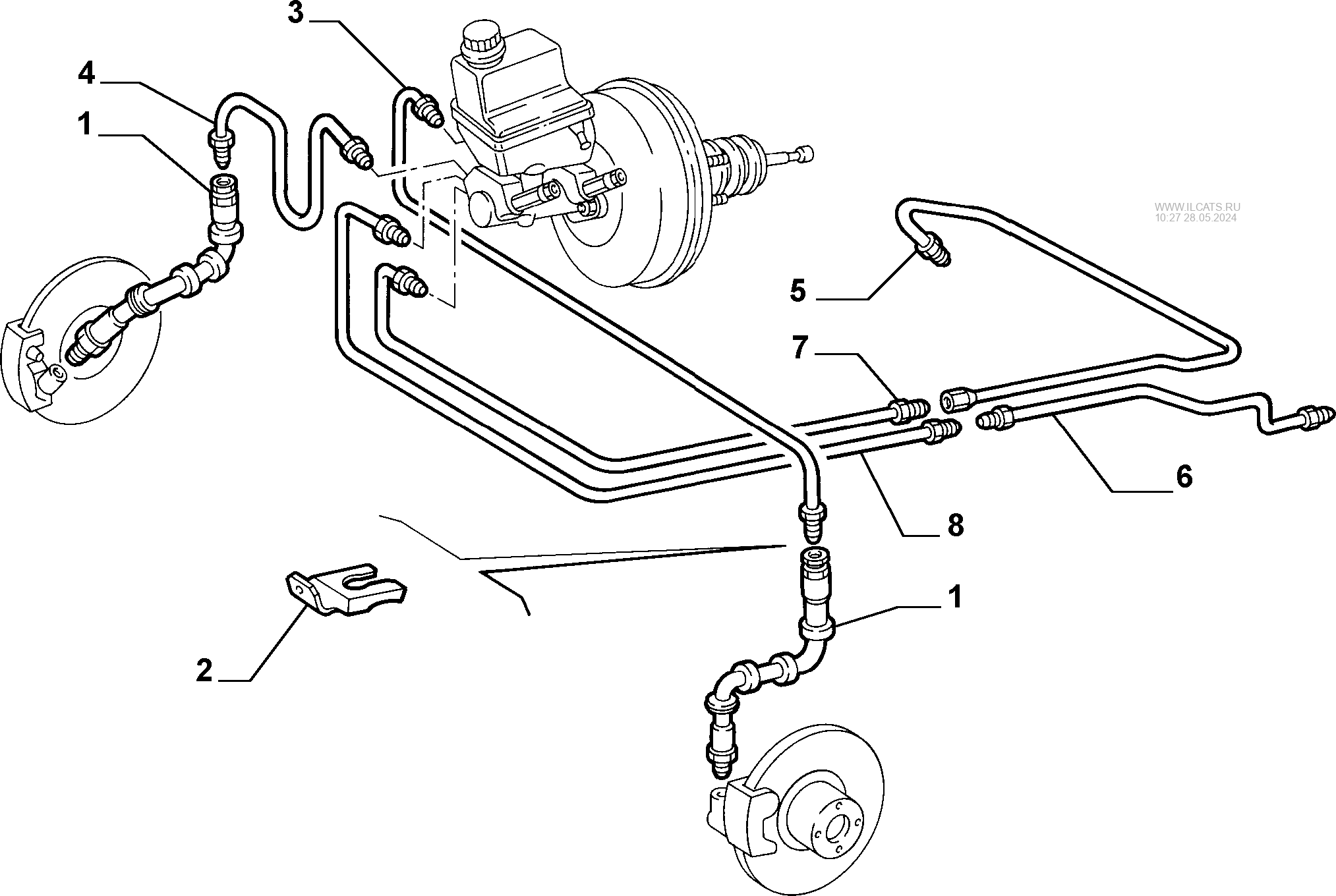 Схема тормозной системы фиат альбеа - фото