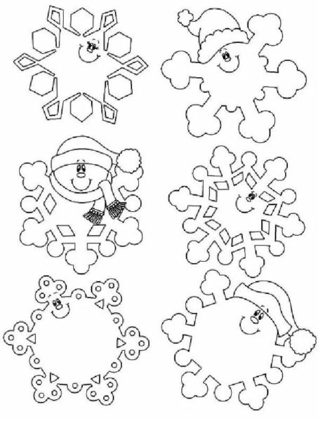 Снежинки на окна: 130 трафаретов для распечатки
