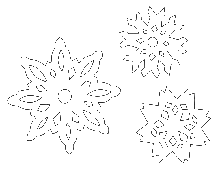 Снежинки на окна: 130 трафаретов для распечатки