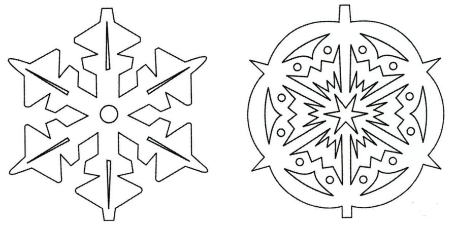 Снежинки на окна: 130 трафаретов для распечатки