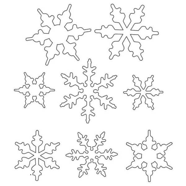 Снежинки на окна: 130 трафаретов для распечатки