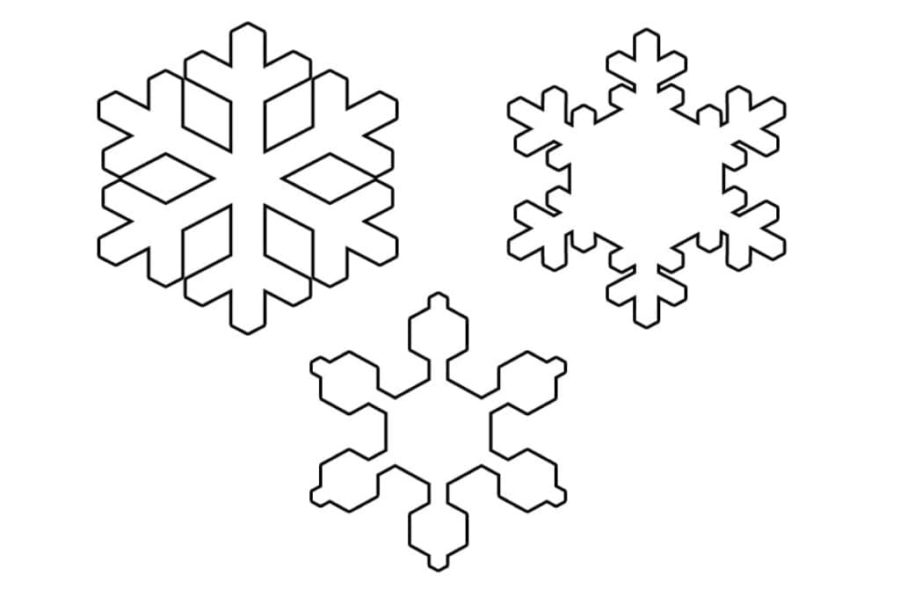 Снежинки на окна: 130 трафаретов для распечатки