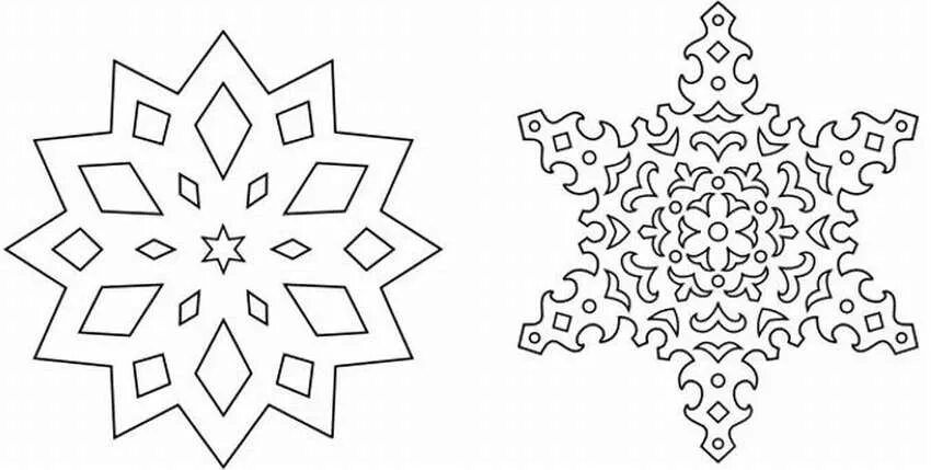 Снежинки на окна: 130 трафаретов для распечатки