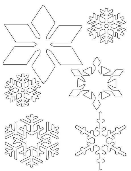 Снежинки на окна: 130 трафаретов для распечатки