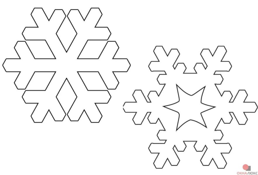 Снежинки на окна: 130 трафаретов для распечатки