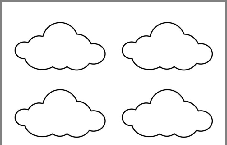 Трафареты облаков для вырезания из бумаги (100 фото)