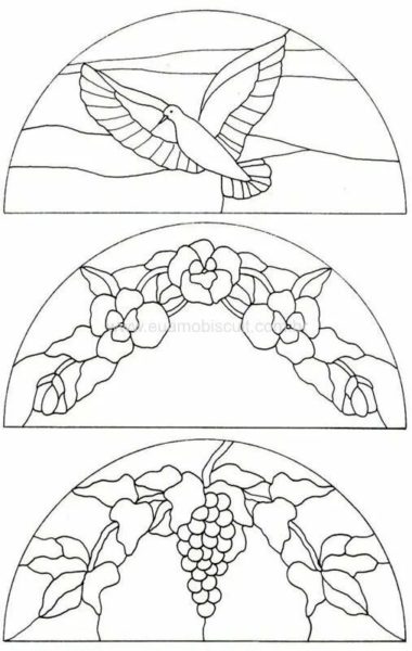 Витражи: 90 рисунков